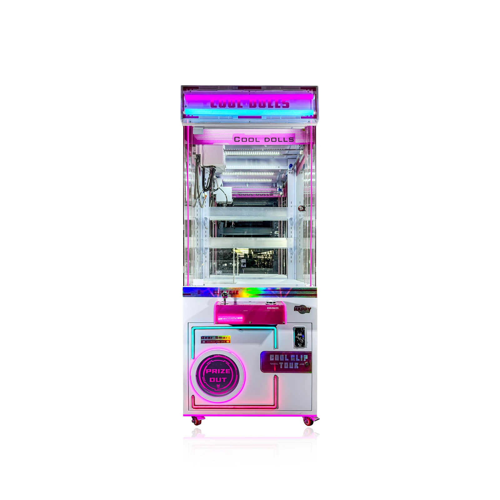 Pink full-height claw machine supplier reference