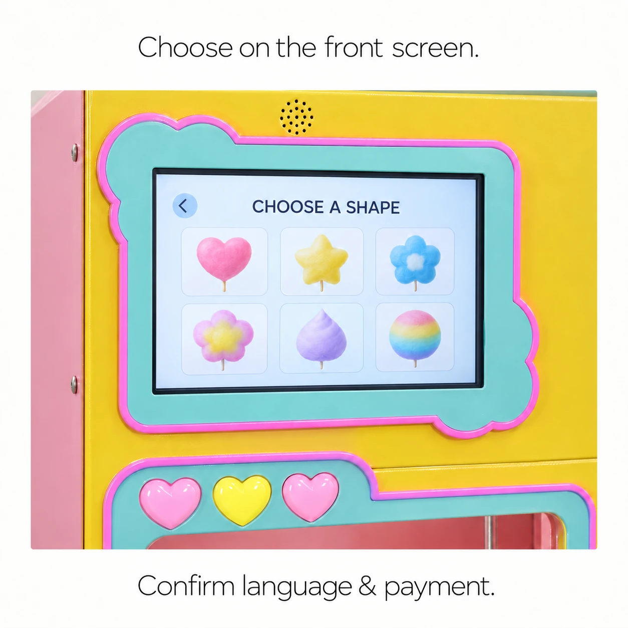 CT206 touchscreen selection interface.