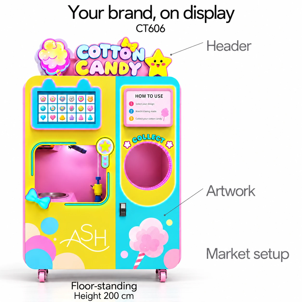 CT606 Colorful Cotton Candy: your brand, on display