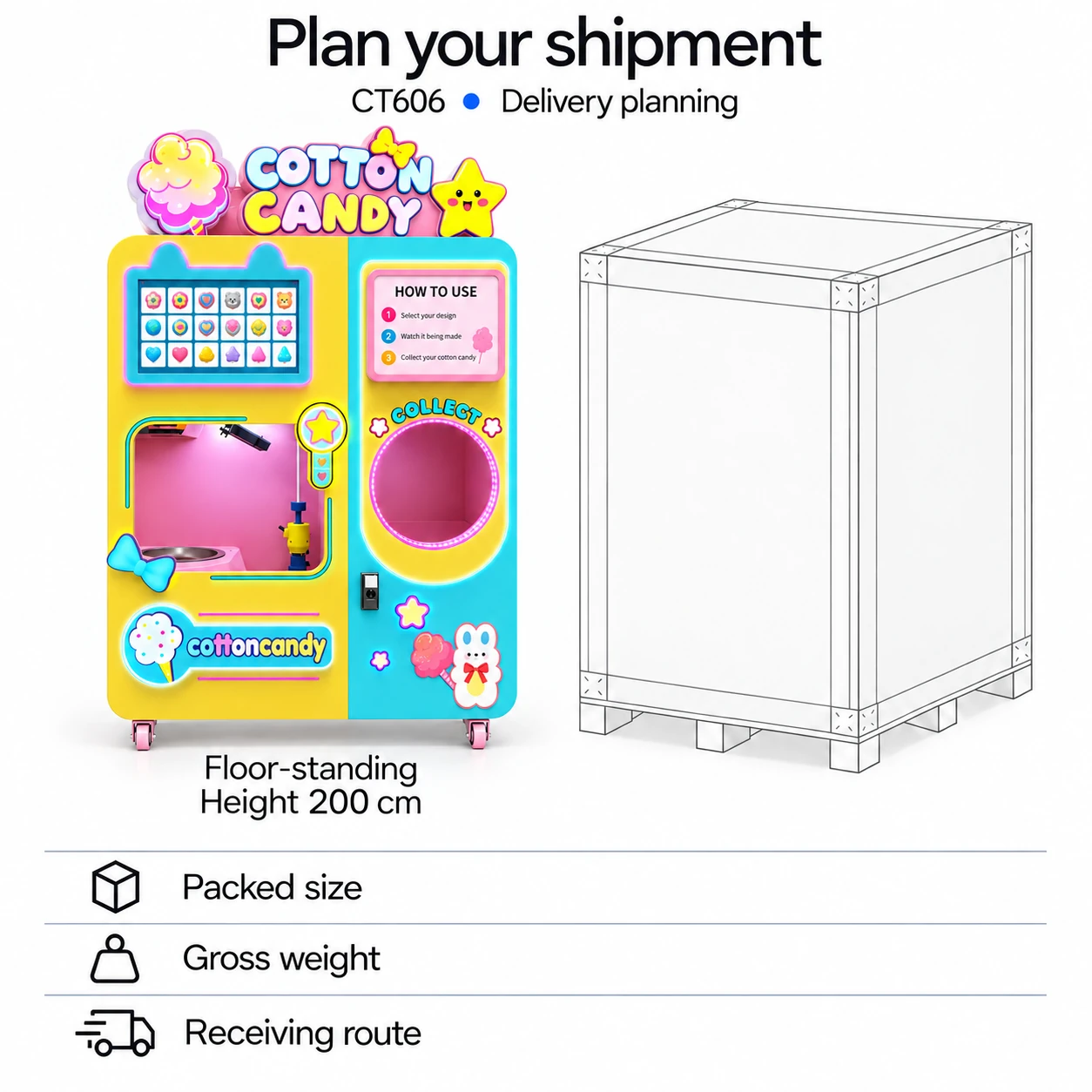 CT606 Colorful Cotton Candy: plan your shipment