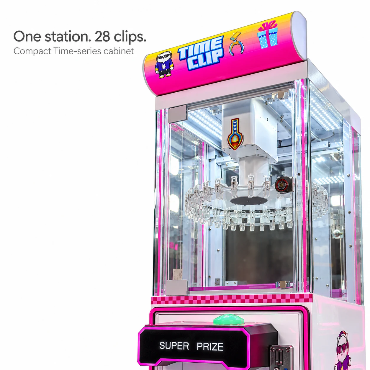 Time Clip 28: One station. 28 clips.