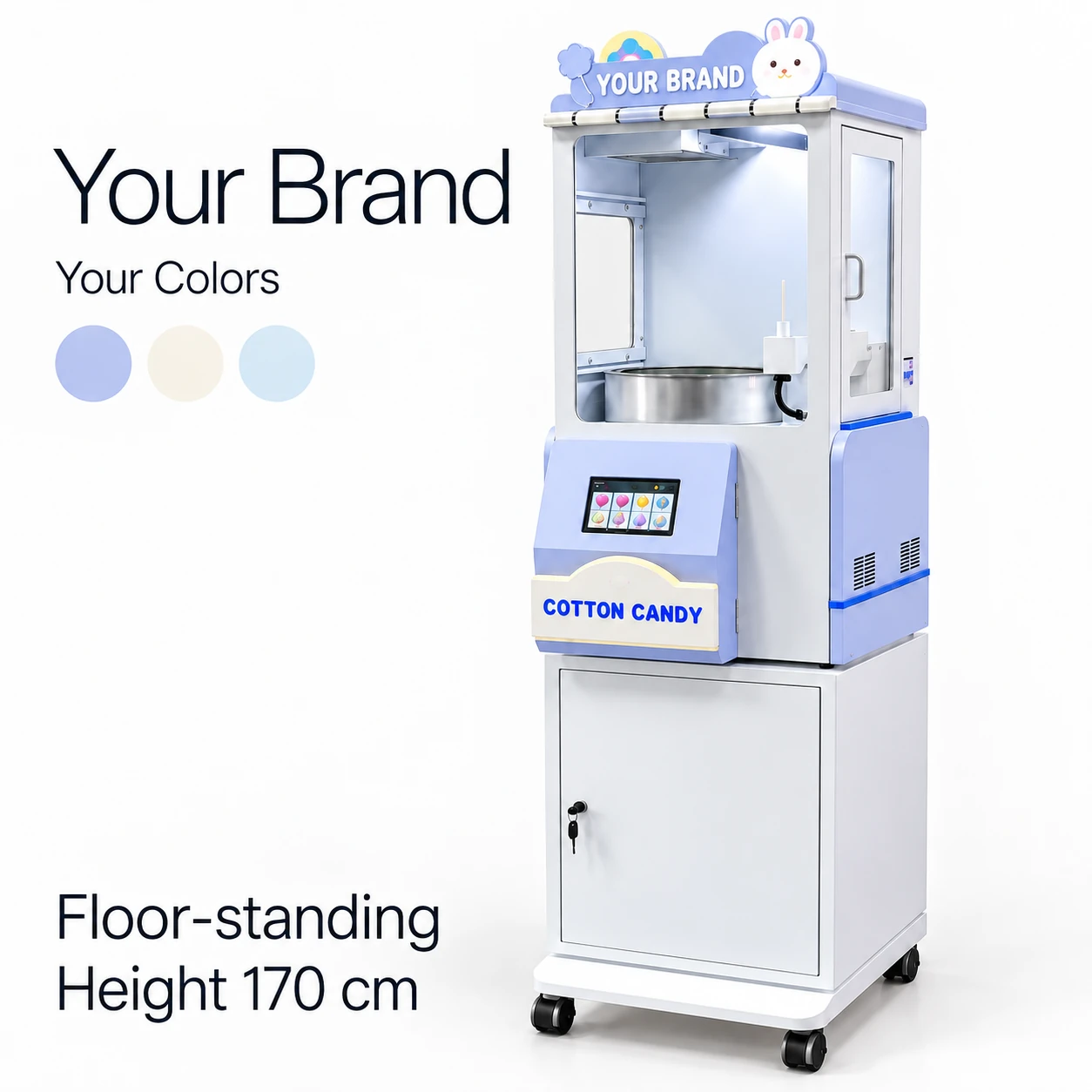 CT103 cabinet color and branding proposal, height 170 cm.