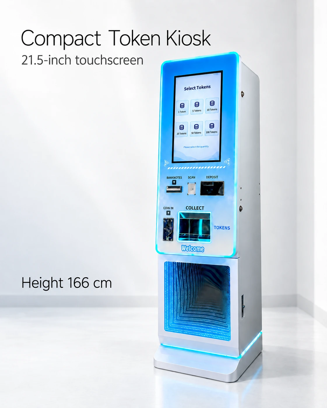 21.5-Inch Compact Token Vending Kiosk