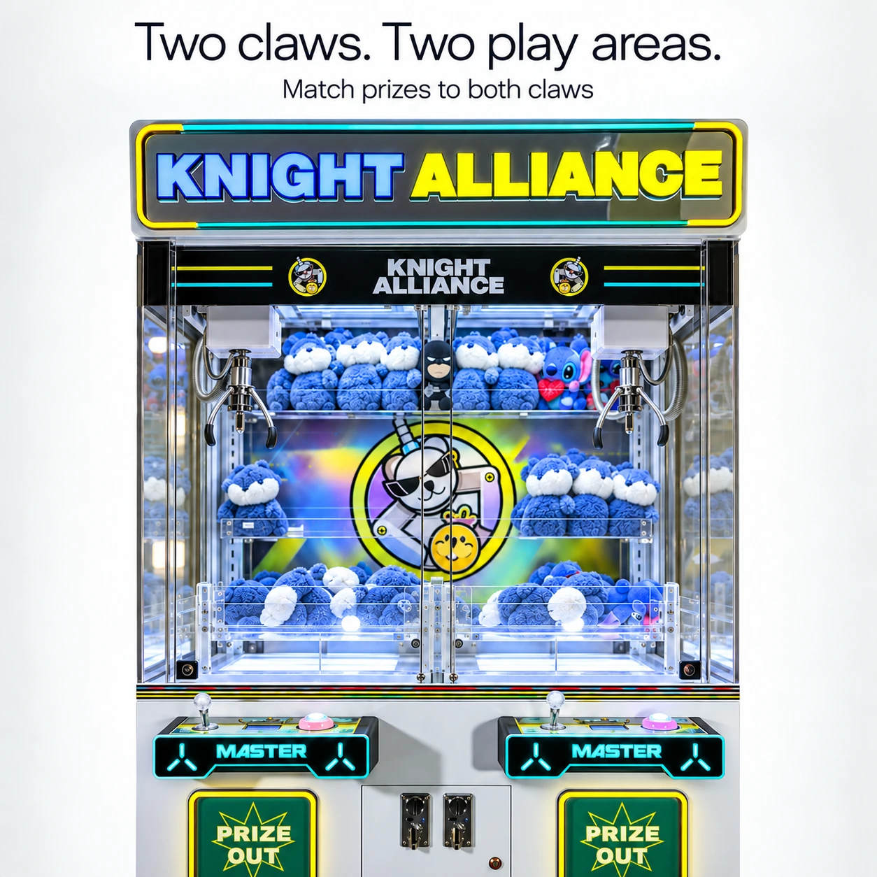 Dual Claw Prize Cabinet — mechanism