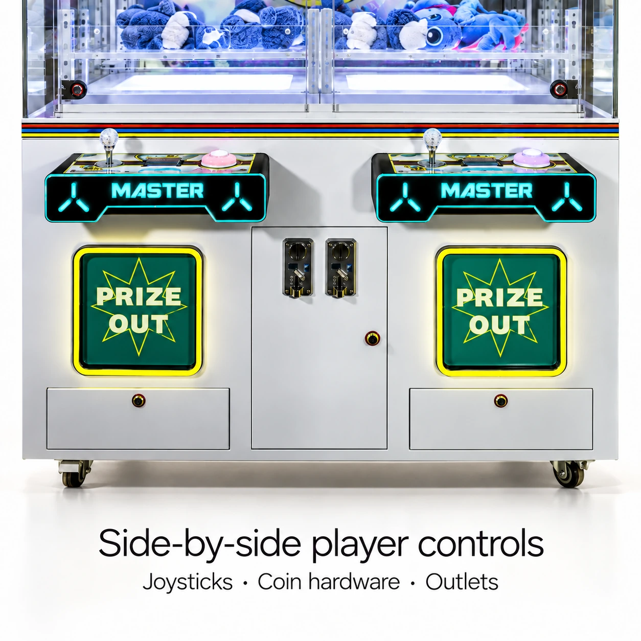 Dual Claw Prize Cabinet — controls