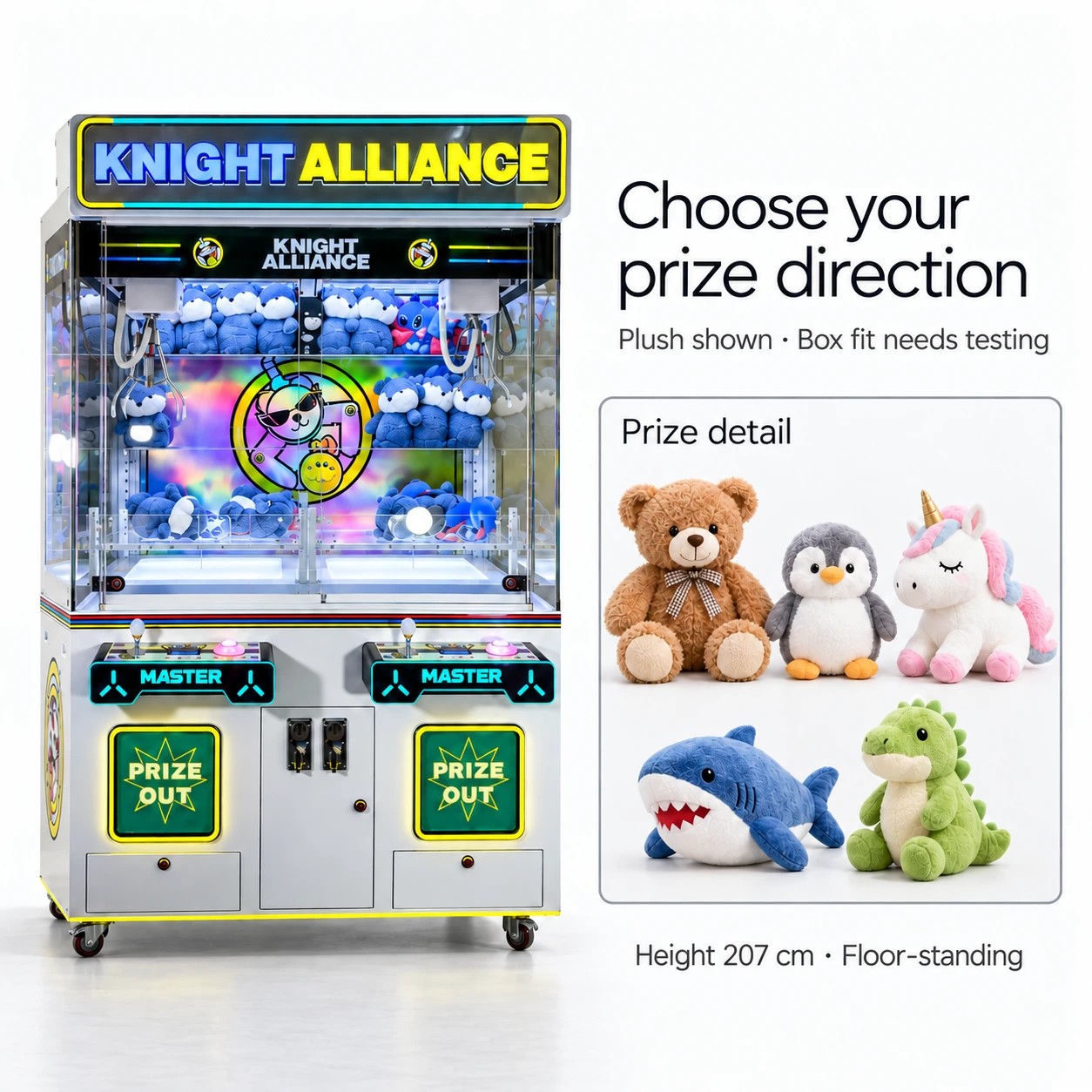 Dual Claw Prize Cabinet — prize or output
