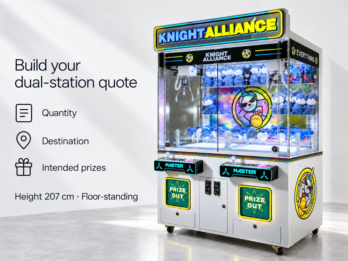 Dual Claw Prize Cabinet — quote