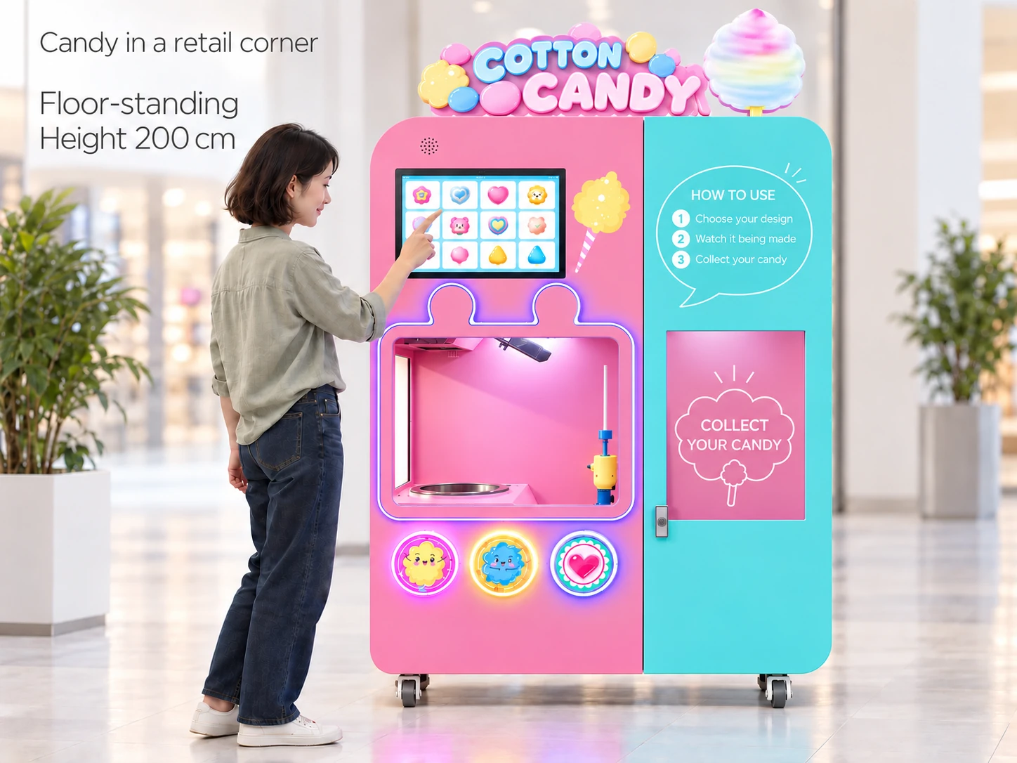 CT503 Pastel Cotton Candy: candy in a retail corner
