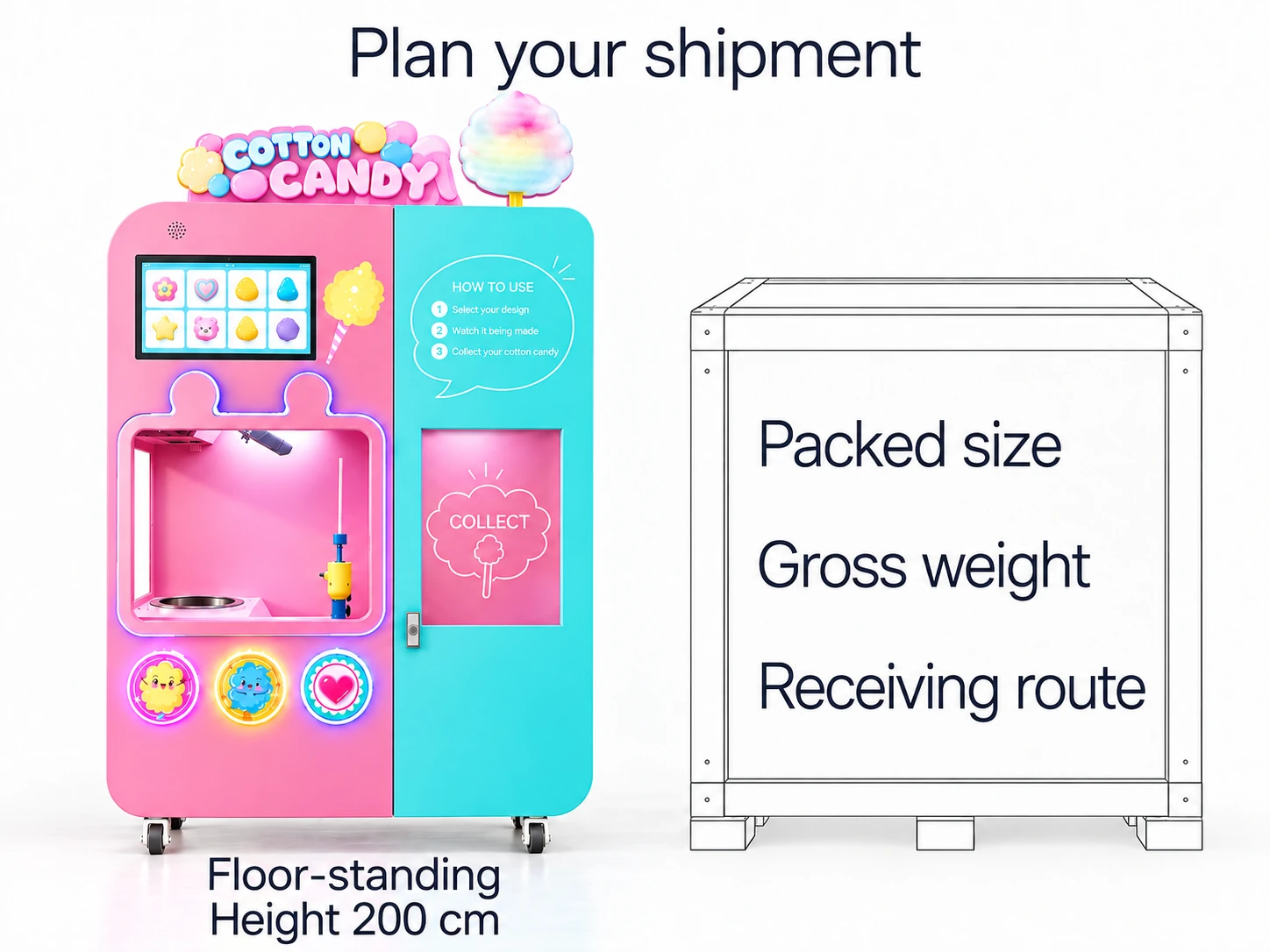 CT503 Pastel Cotton Candy: plan your shipment