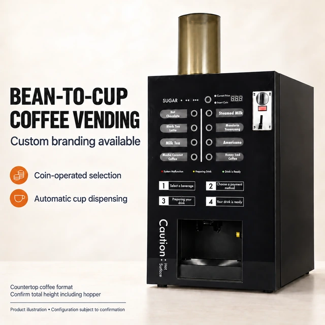 Bean-to-Cup Coffee Vending Machine